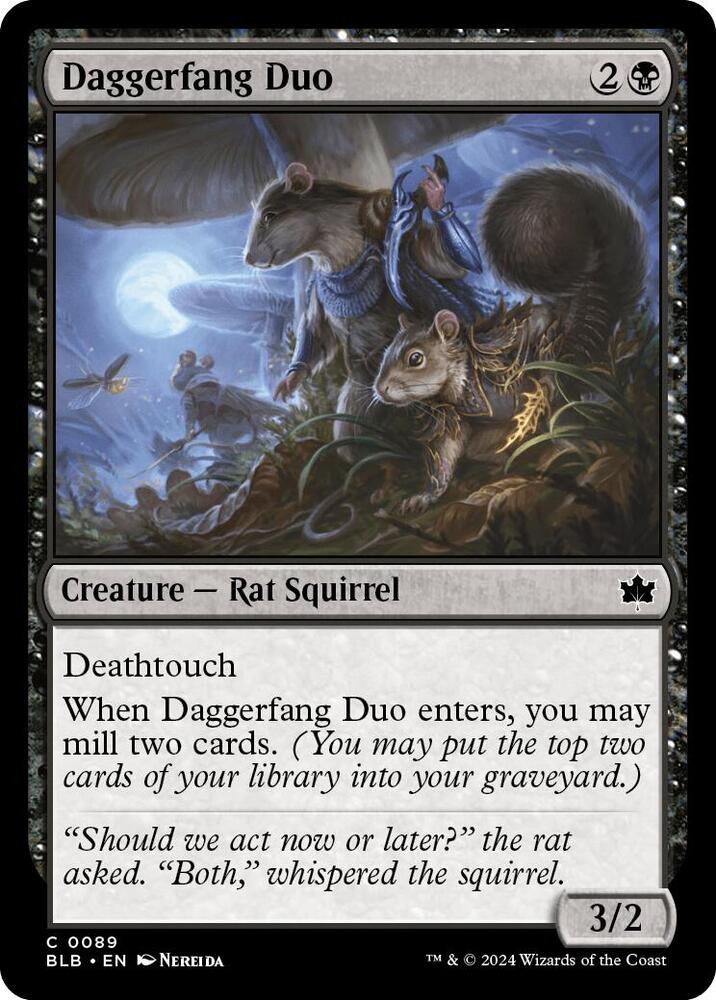 Daggerfang Duo 89 card from Bloomburrow