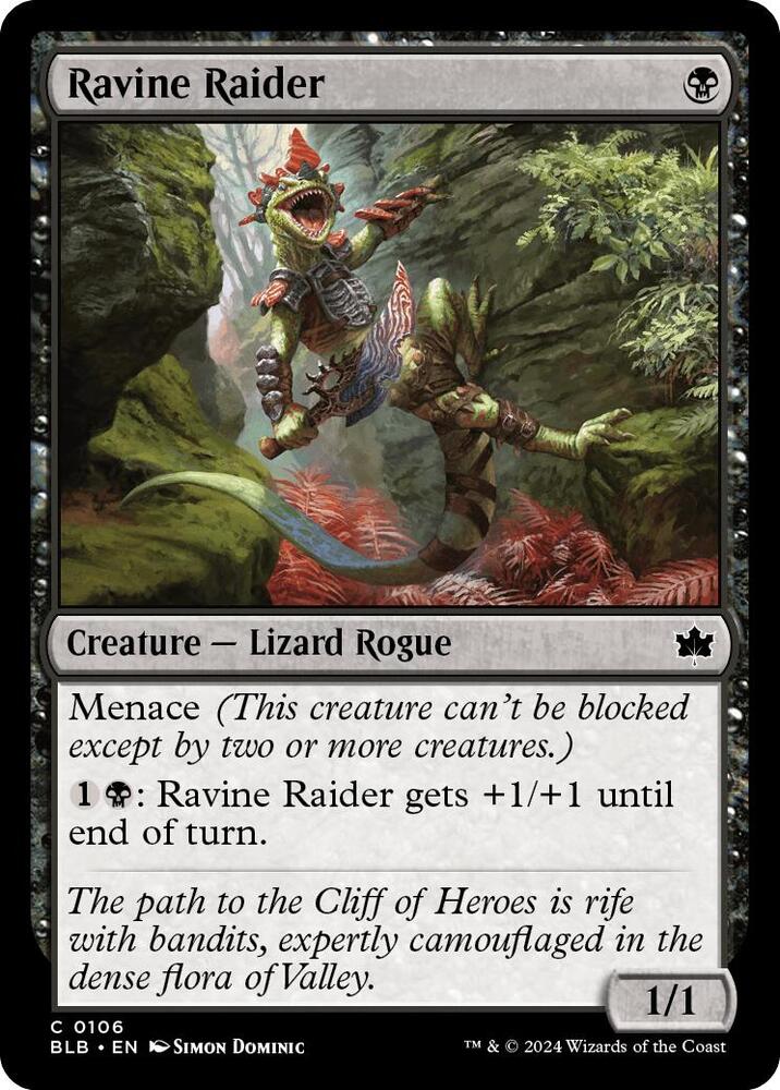 Ravine Raider 106 card from Bloomburrow