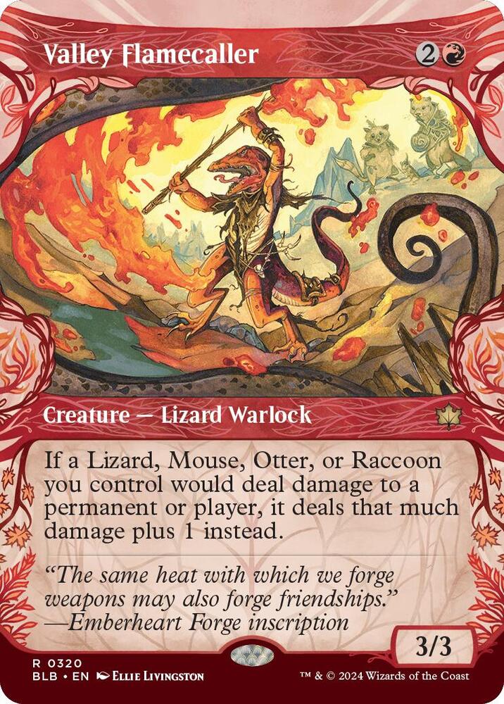 Valley Flamecaller (Showcase) 320 card from Bloomburrow