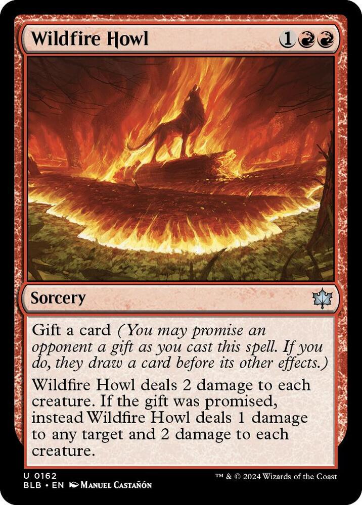 Wildfire Howl 162 card from Bloomburrow