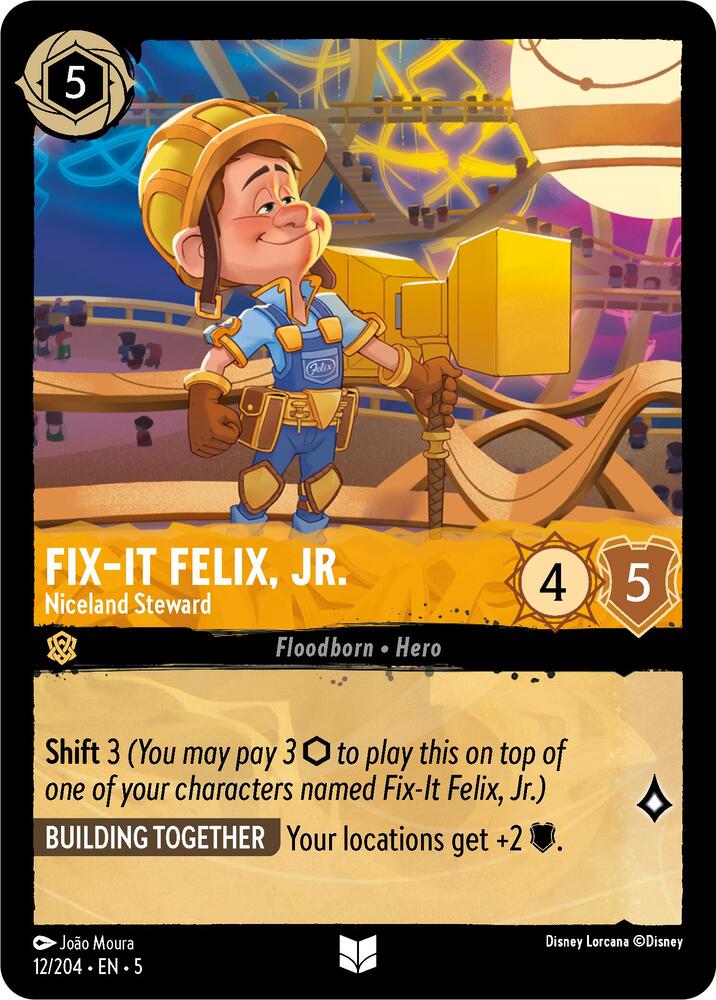 Fix-It Felix, Jr. - Niceland Steward 12/204 card from Shimmering Skies