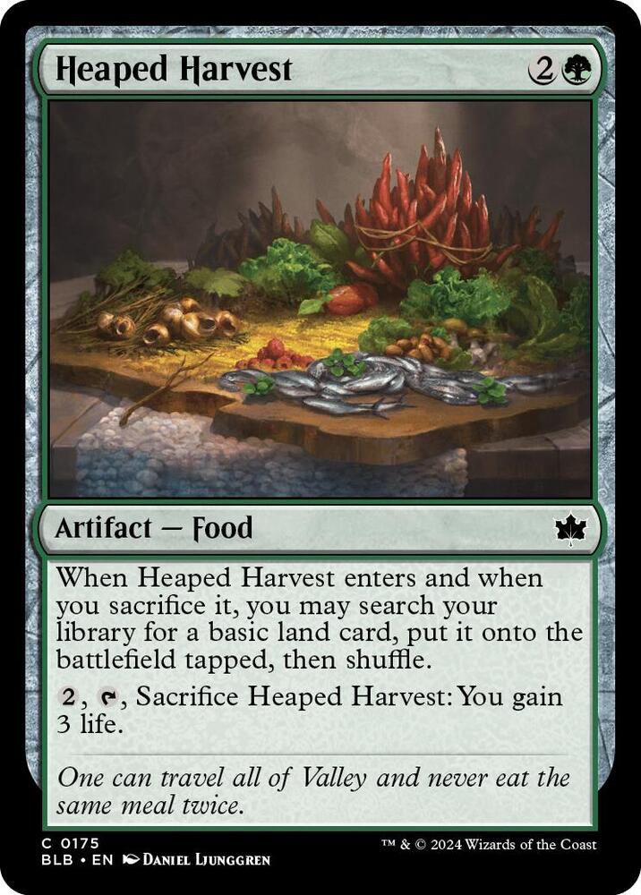 Heaped Harvest 175 card from Bloomburrow