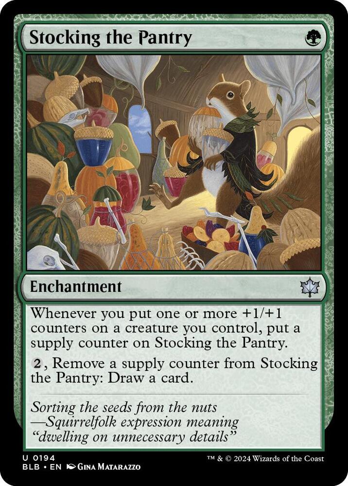 Stocking the Pantry 194 card from Bloomburrow