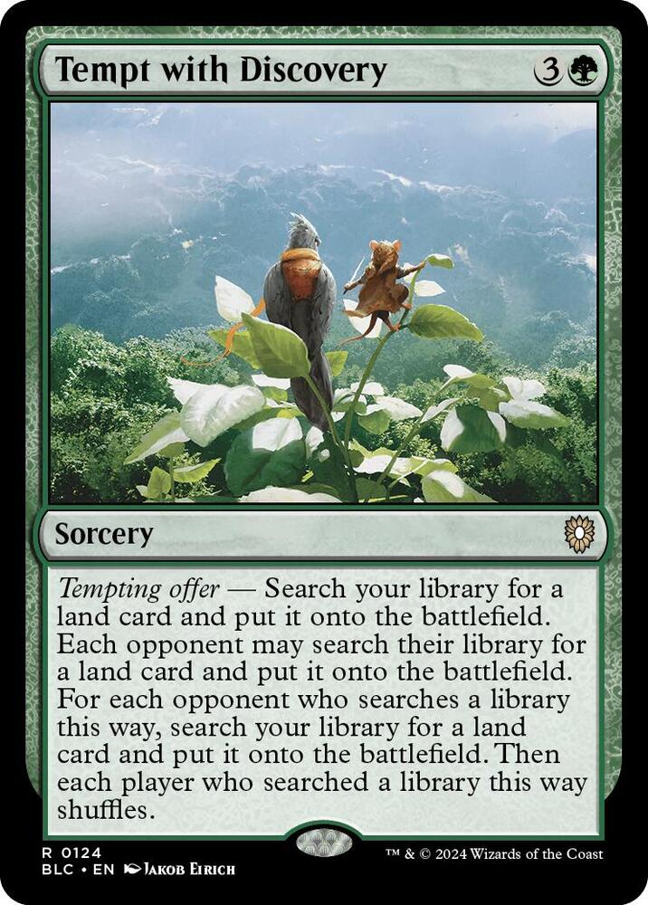 Tempt with Discovery 124 card from Commander: Bloomburrow