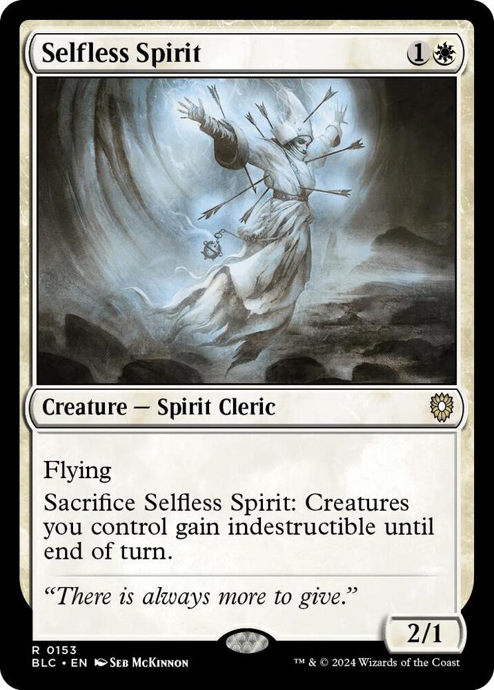 Selfless Spirit 153 card from Commander: Bloomburrow