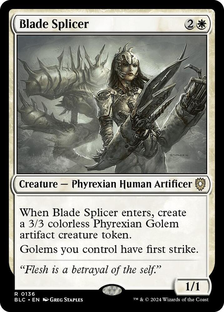 Blade Splicer 136 card from Commander: Bloomburrow