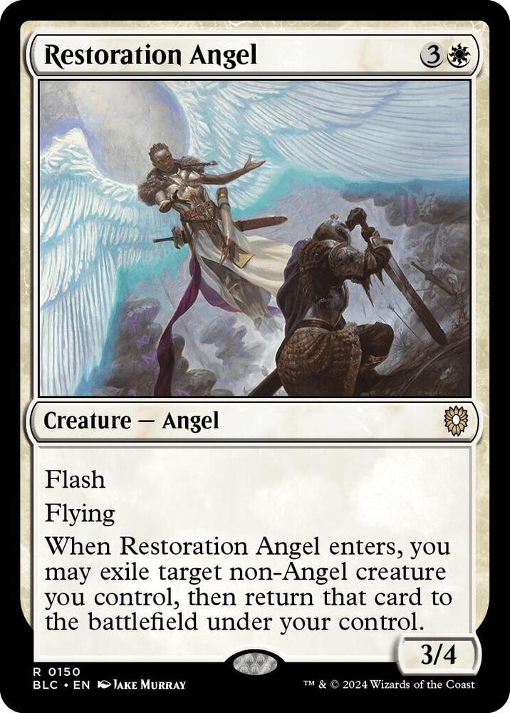 Restoration Angel 150 card from Commander: Bloomburrow