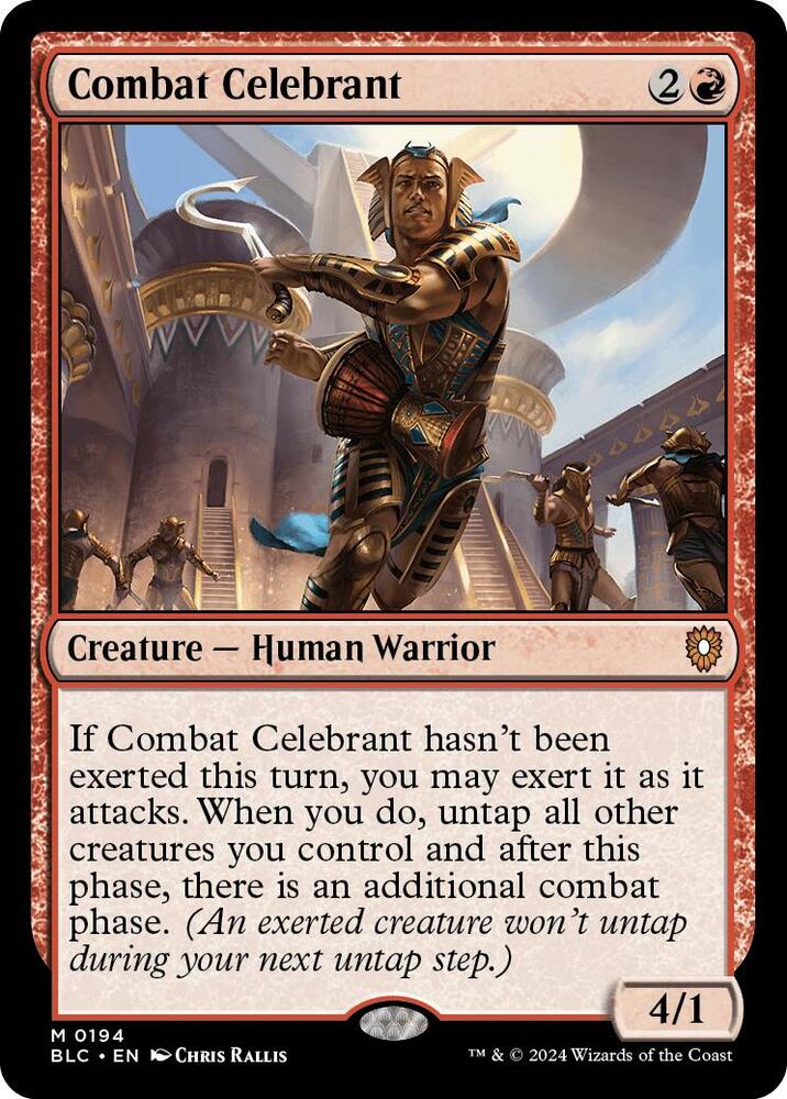 Combat Celebrant 194 card from Commander: Bloomburrow