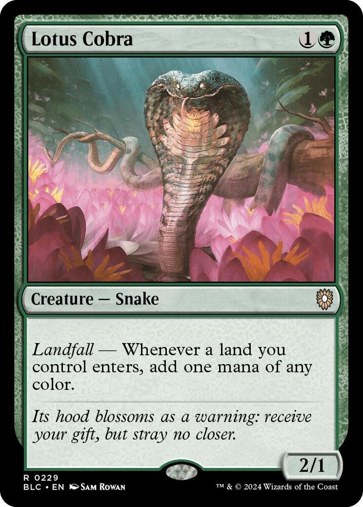 Lotus Cobra 229 card from Commander: Bloomburrow
