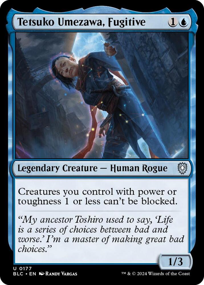 Tetsuko Umezawa, Fugitive 177 card from Commander: Bloomburrow
