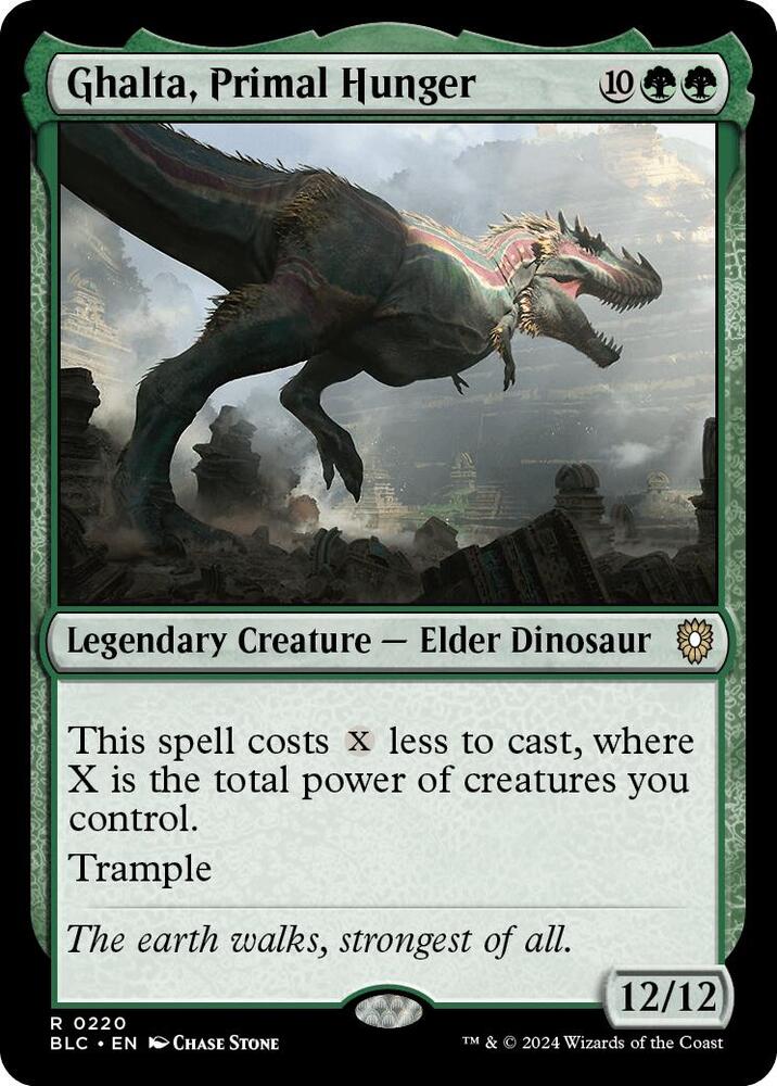 Ghalta, Primal Hunger 220 card from Commander: Bloomburrow