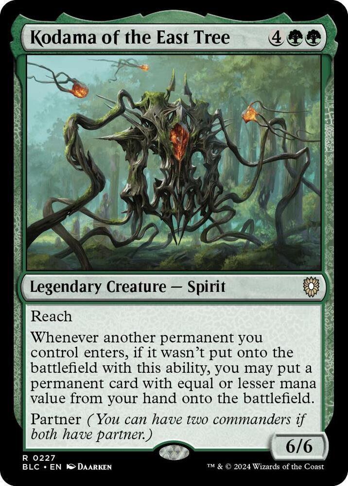 Kodama of the East Tree 227 card from Commander: Bloomburrow