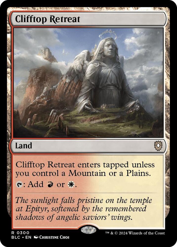 Clifftop Retreat 300 card from Commander: Bloomburrow