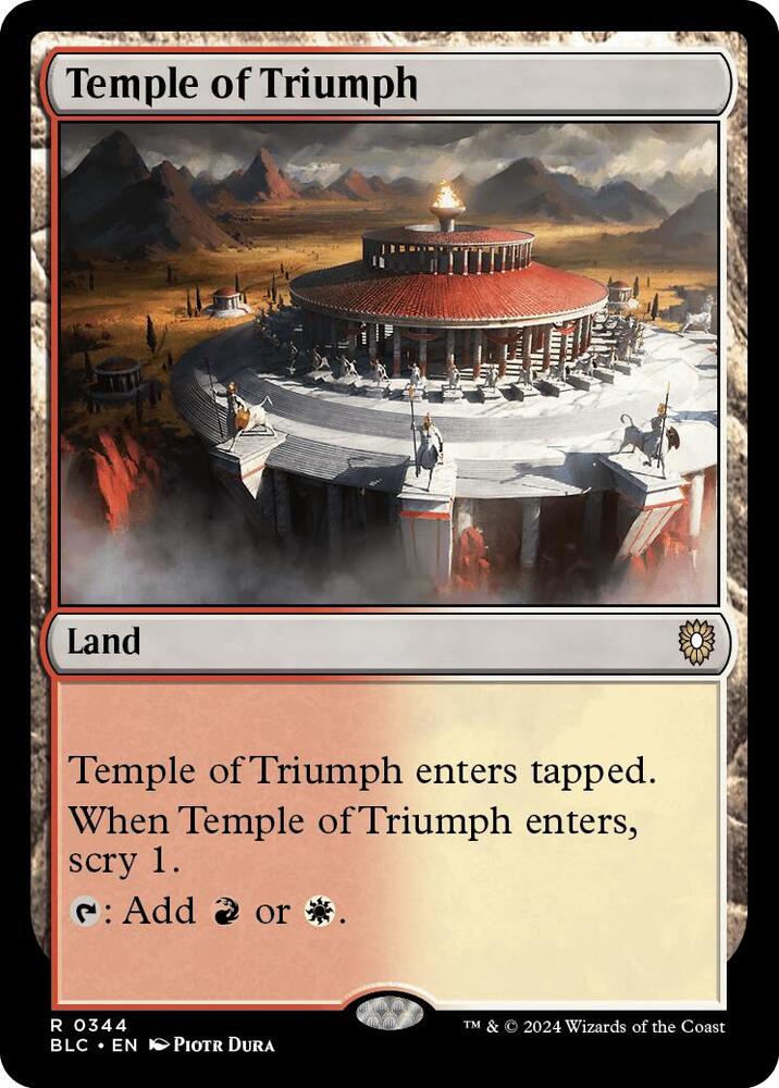 Temple of Triumph 344 card from Commander: Bloomburrow