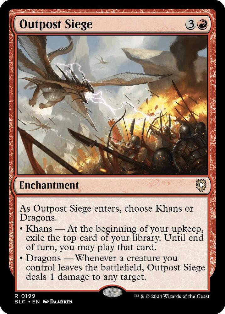Outpost Siege 199 card from Commander: Bloomburrow