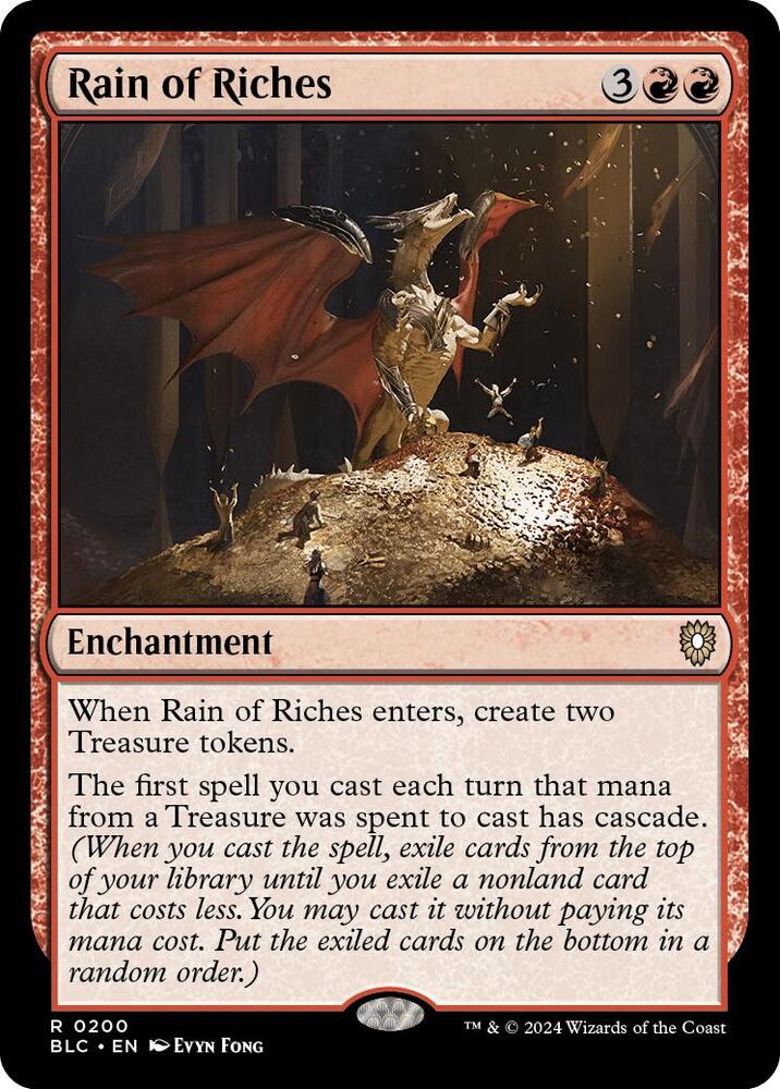 Rain of Riches 200 card from Commander: Bloomburrow