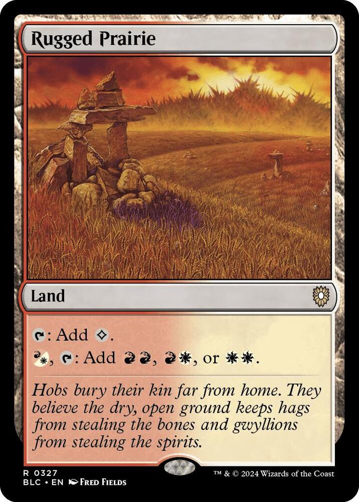 Rugged Prairie 327 card from Commander: Bloomburrow