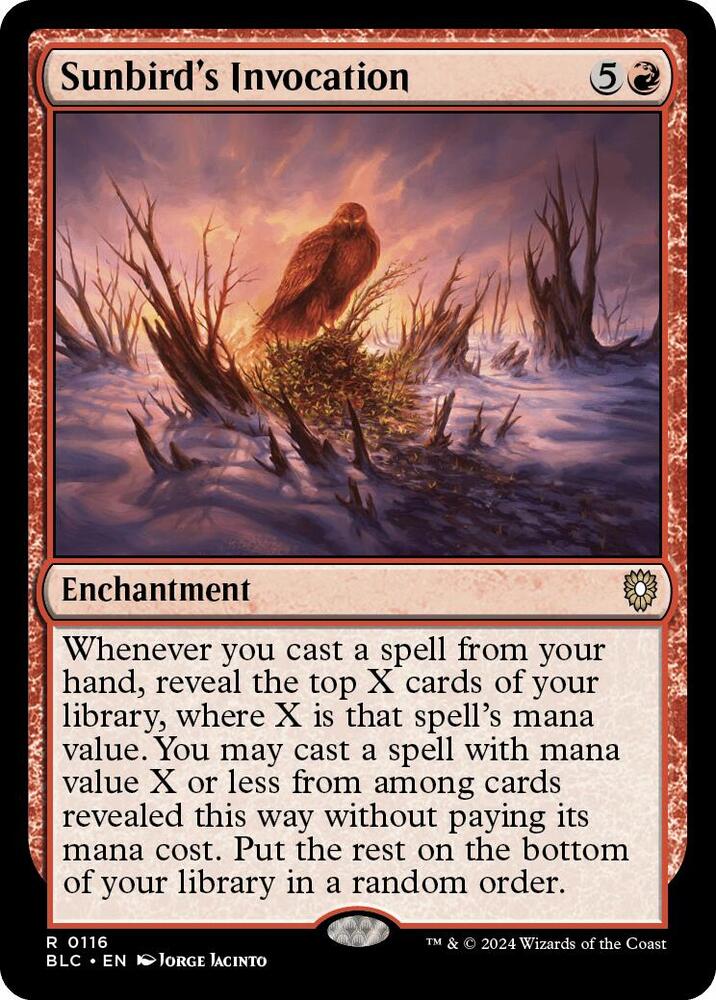 Sunbird's Invocation 116 card from Commander: Bloomburrow