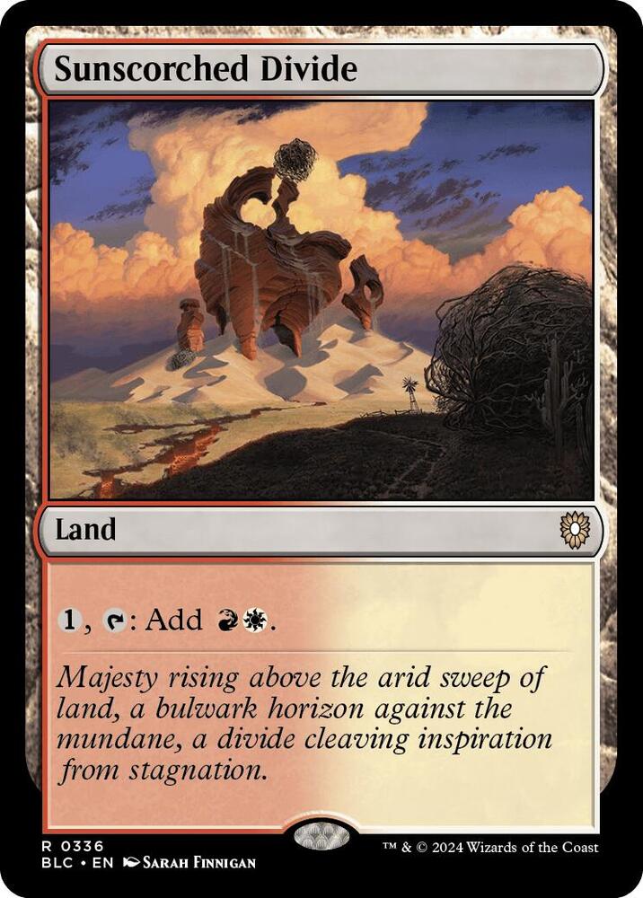 Sunscorched Divide 336 card from Commander: Bloomburrow