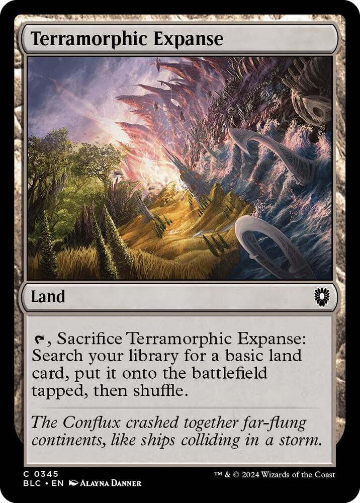 Terramorphic Expanse 345 card from Commander: Bloomburrow