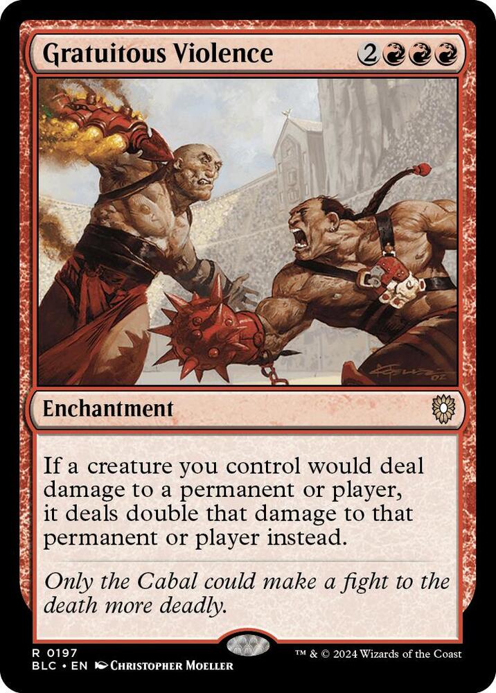 Gratuitous Violence 197 card from Commander: Bloomburrow