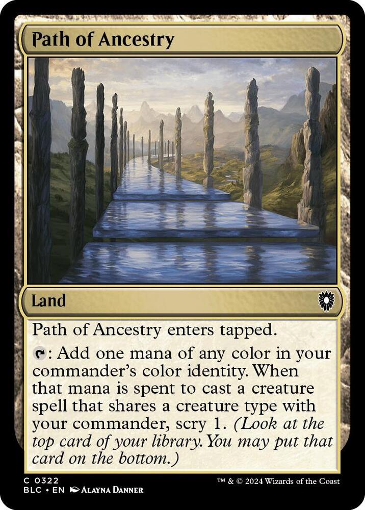 Path of Ancestry 322 card from Commander: Bloomburrow
