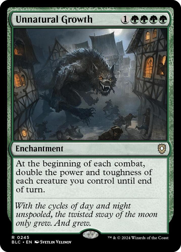 Unnatural Growth 245 card from Commander: Bloomburrow