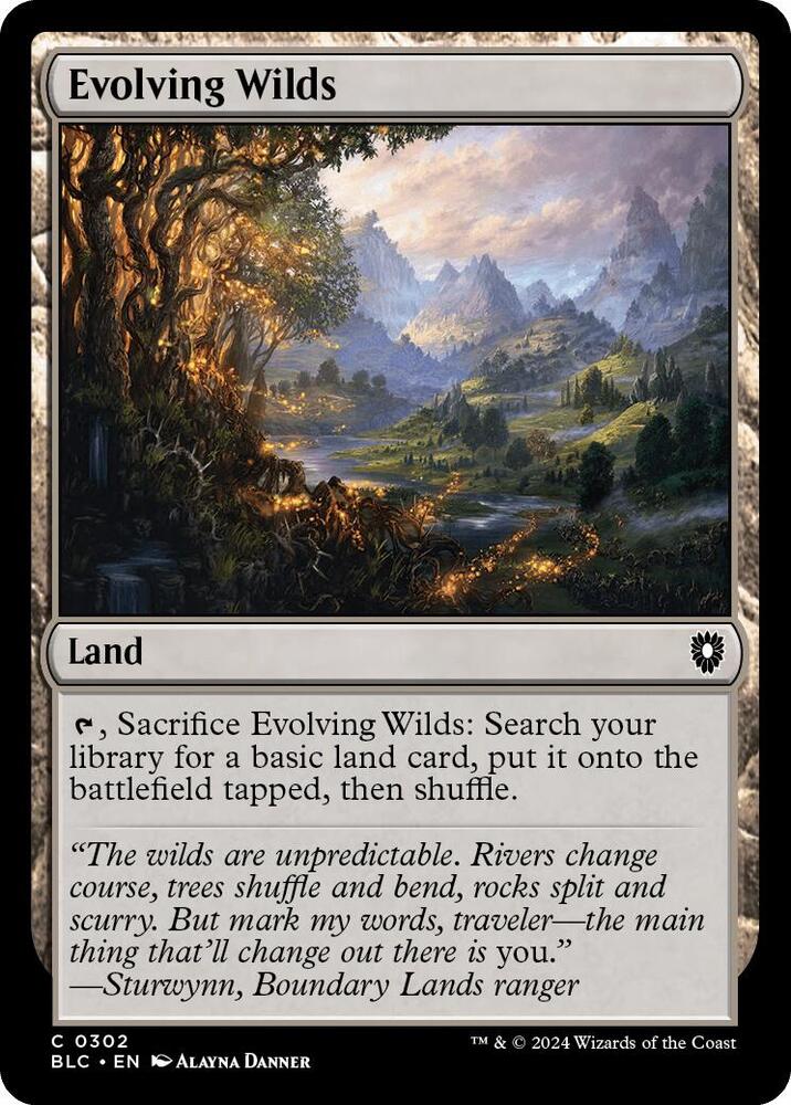 Evolving Wilds 302 card from Commander: Bloomburrow