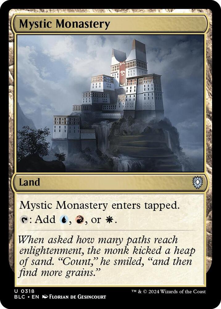 Mystic Monastery 318 card from Commander: Bloomburrow