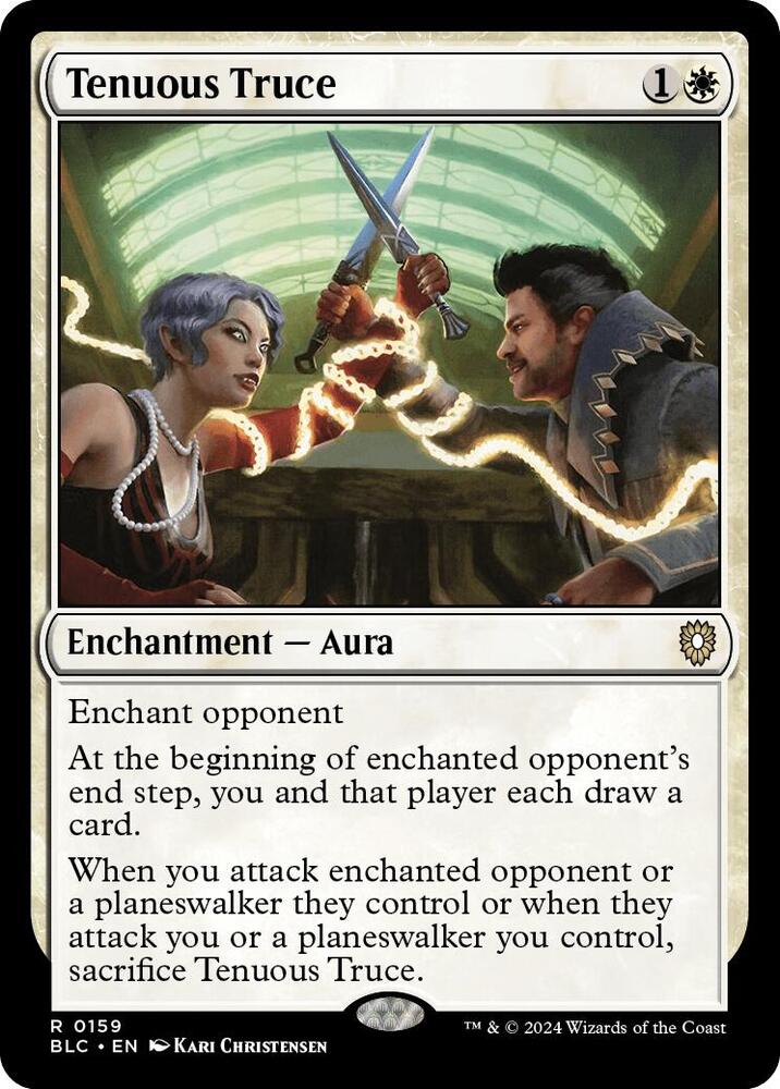 Tenuous Truce 159 card from Commander: Bloomburrow