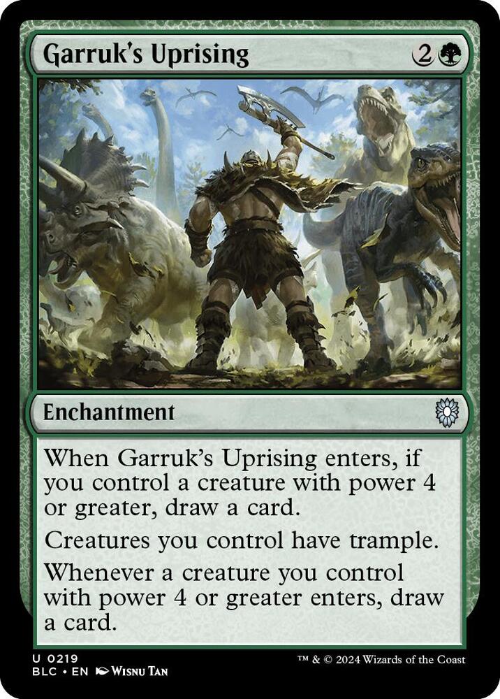 Garruk's Uprising 219 card from Commander: Bloomburrow