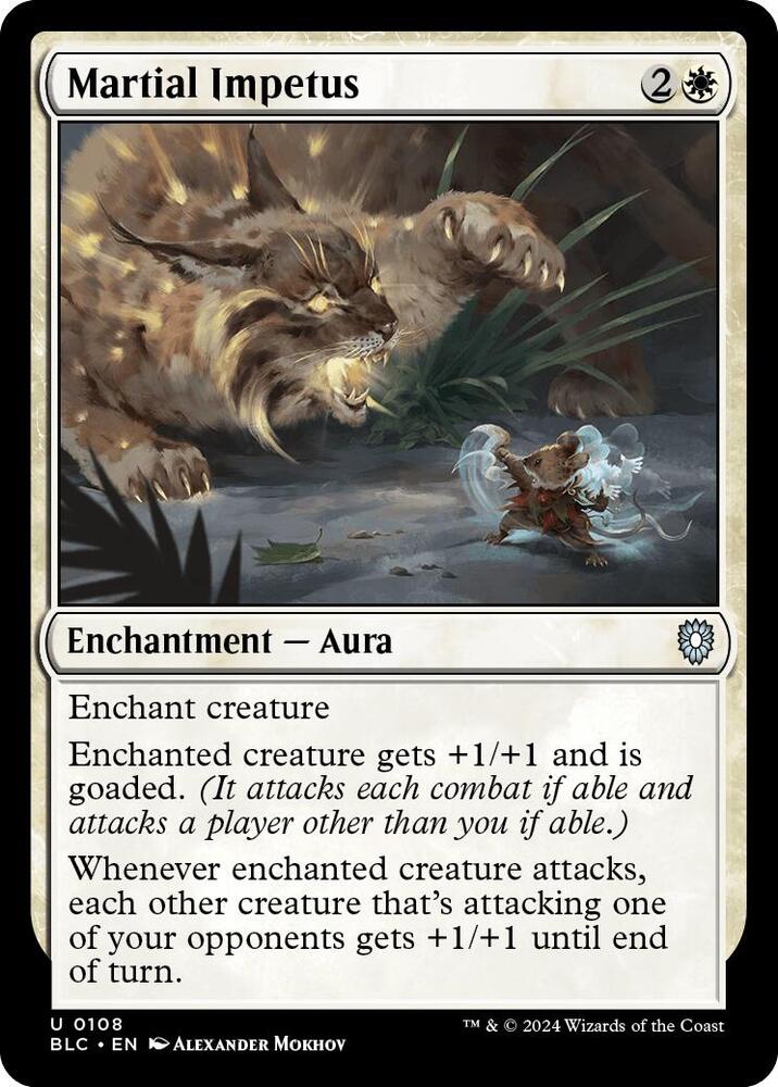 Martial Impetus 108 card from Commander: Bloomburrow