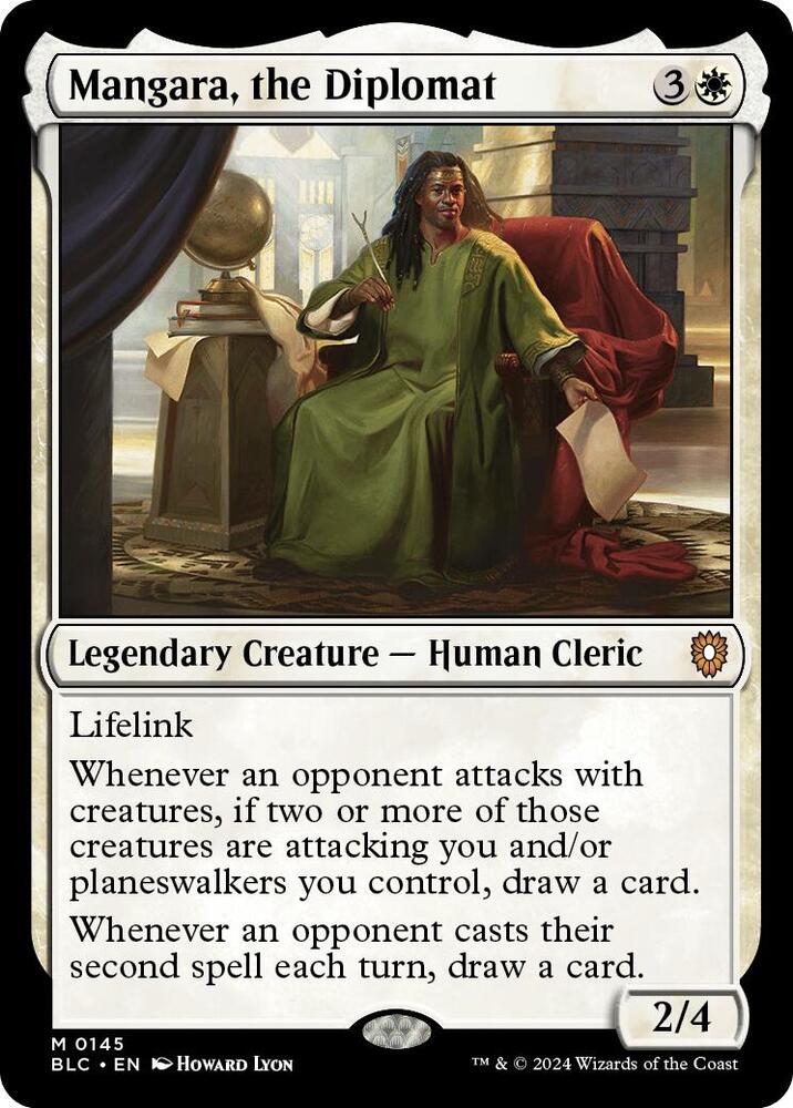 Mangara, the Diplomat 145 card from Commander: Bloomburrow