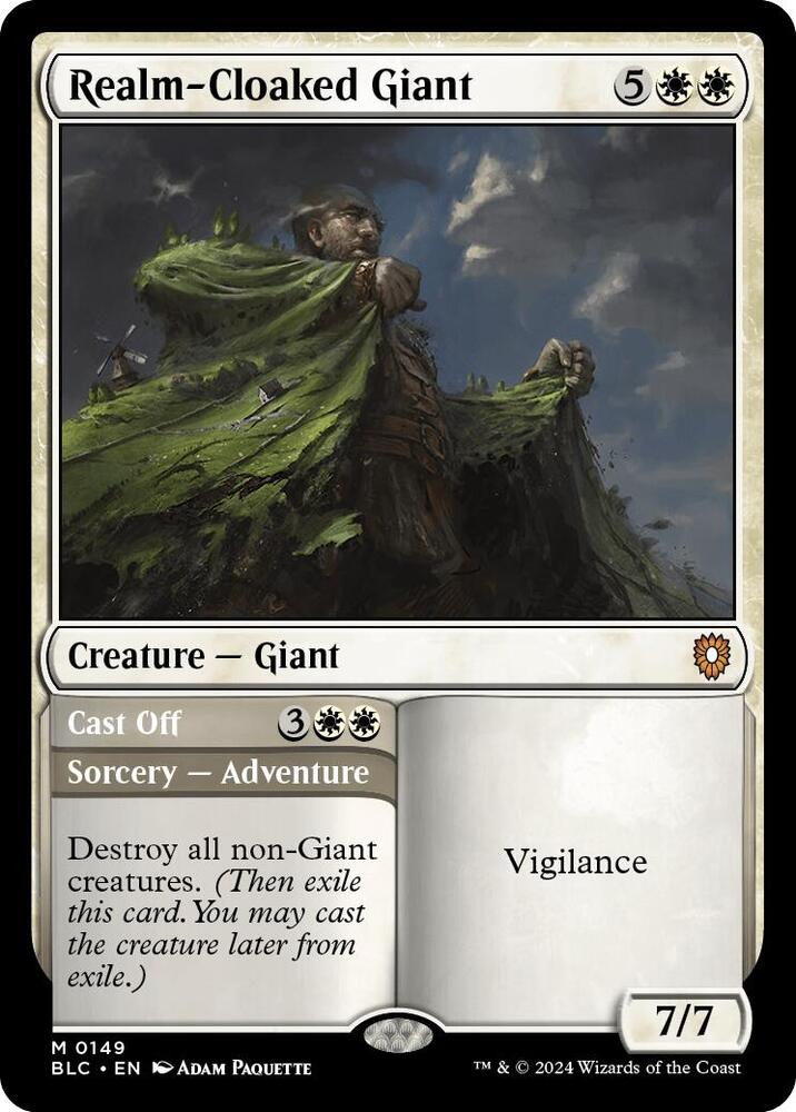 Realm-Cloaked Giant 149 card from Commander: Bloomburrow