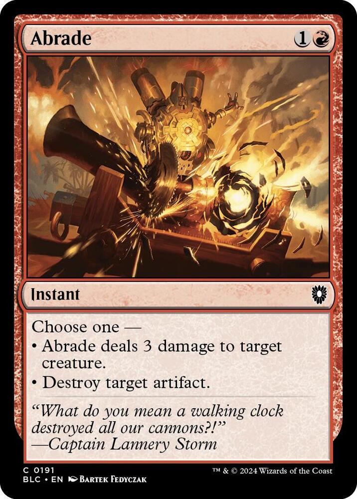 Abrade 191 card from Commander: Bloomburrow