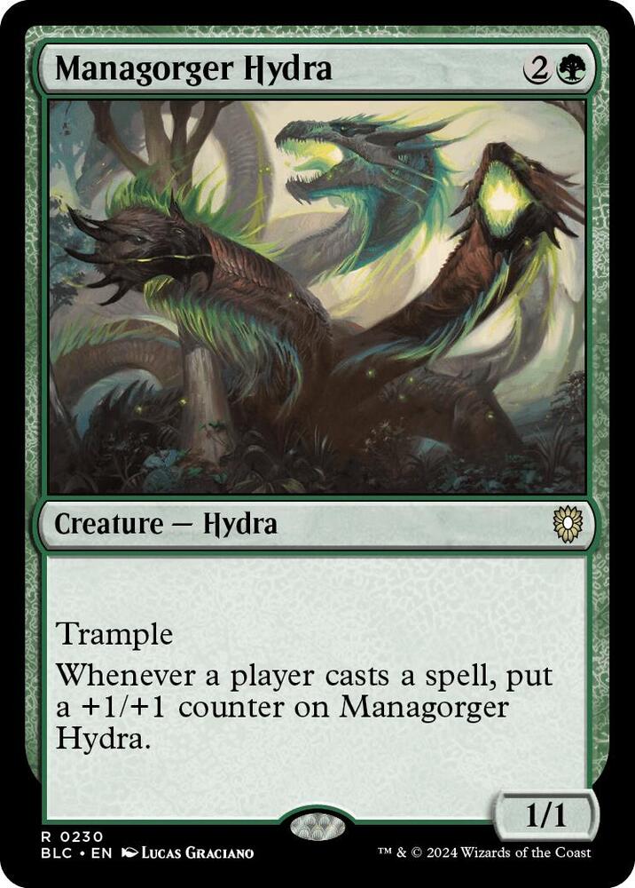 Managorger Hydra 230 card from Commander: Bloomburrow