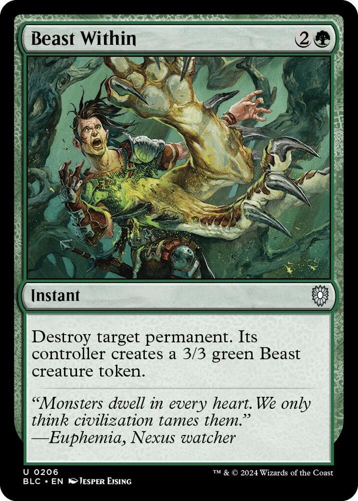Beast Within 206 card from Commander: Bloomburrow