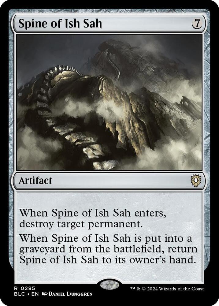 Spine of Ish Sah 285 card from Commander: Bloomburrow