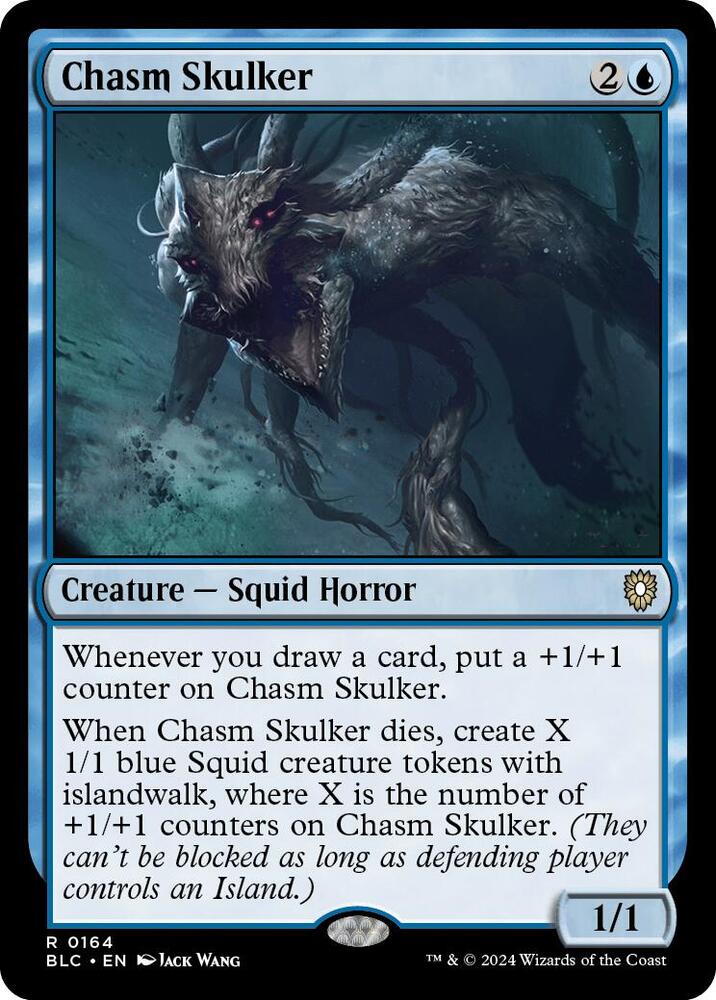 Chasm Skulker 164 card from Commander: Bloomburrow