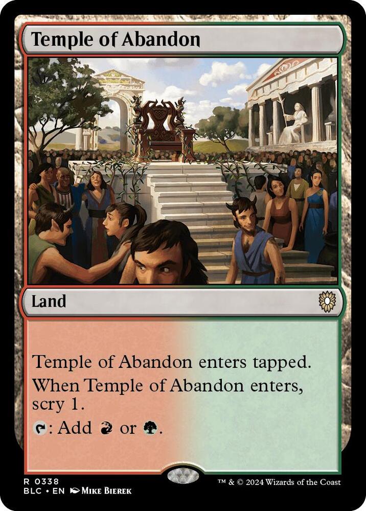 Temple of Abandon 338 card from Commander: Bloomburrow