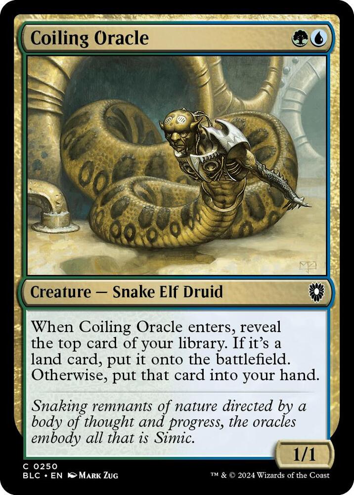 Coiling Oracle 250 card from Commander: Bloomburrow