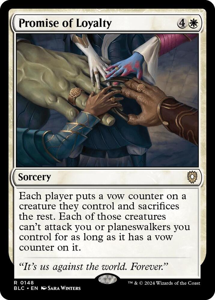 Promise of Loyalty 148 card from Commander: Bloomburrow