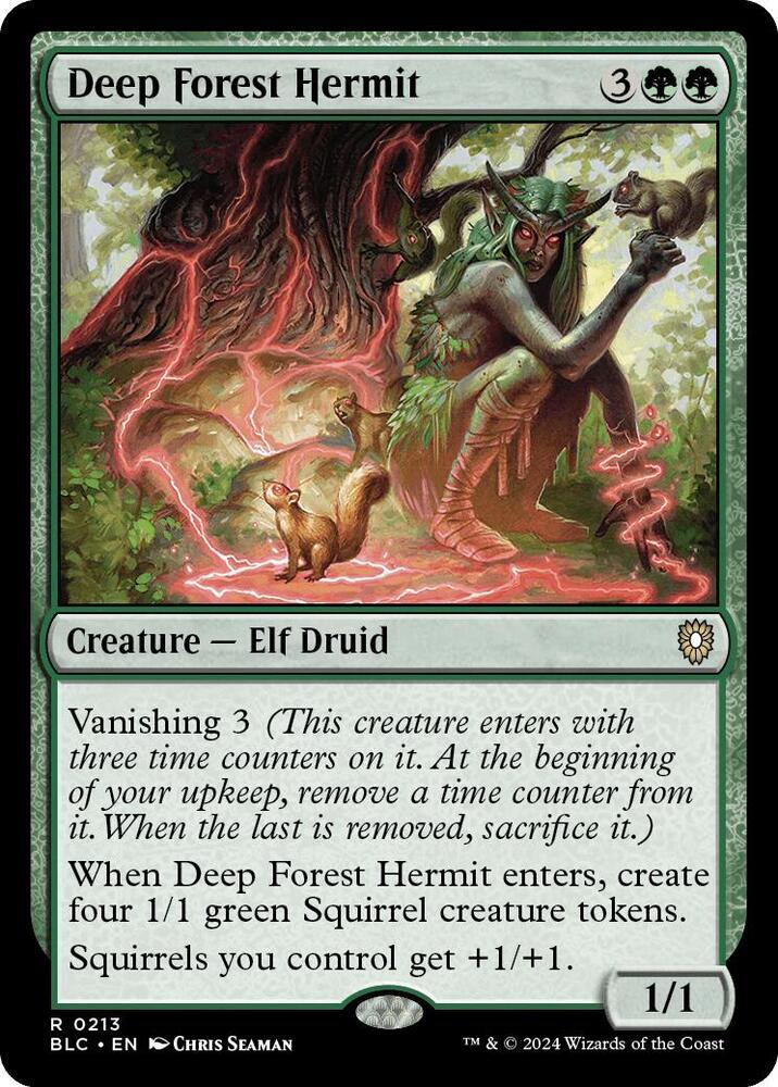 Deep Forest Hermit 213 card from Commander: Bloomburrow