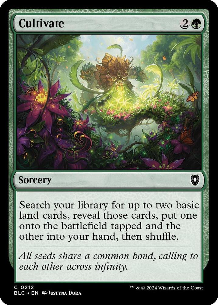 Cultivate 212 card from Commander: Bloomburrow