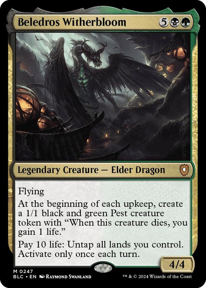 Beledros Witherbloom 247 card from Commander: Bloomburrow