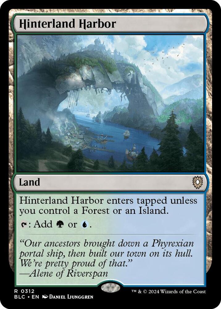 Hinterland Harbor 312 card from Commander: Bloomburrow