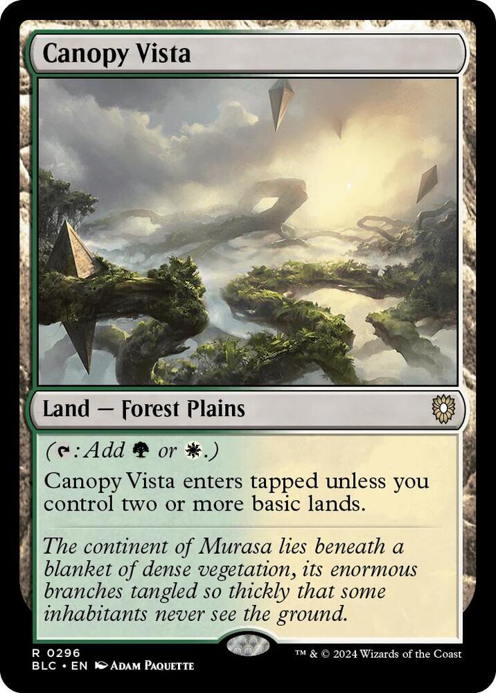 Canopy Vista 296 card from Commander: Bloomburrow