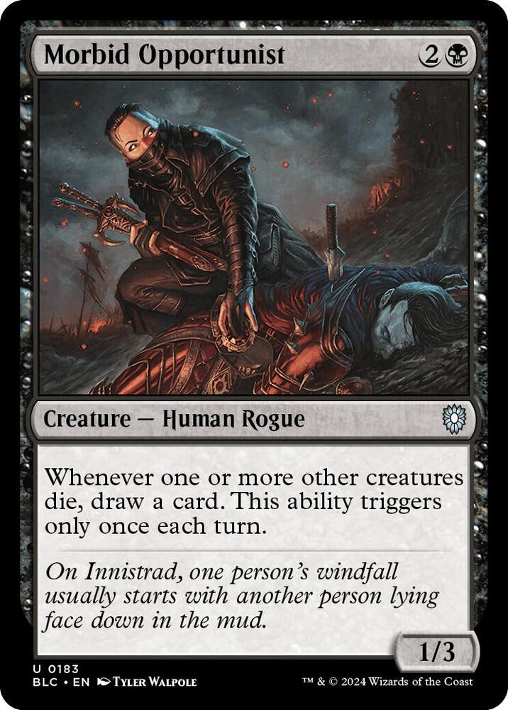 Morbid Opportunist 183 card from Commander: Bloomburrow