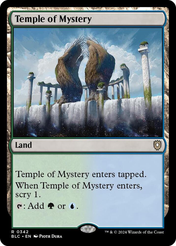 Temple of Mystery 342 card from Commander: Bloomburrow