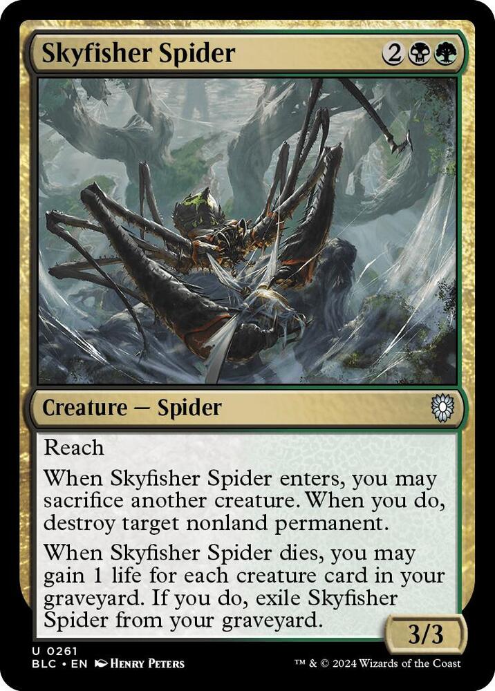 Skyfisher Spider 261 card from Commander: Bloomburrow
